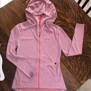 Burton Zip up- stripped pink-medium